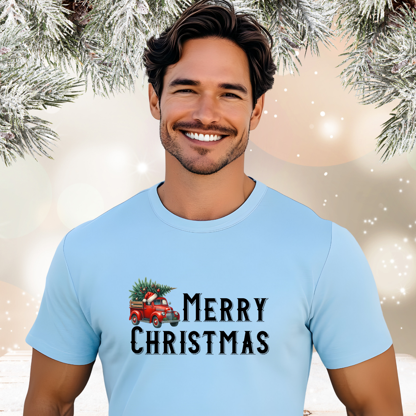 Merry Christmas Vintage Truck T-Shirt