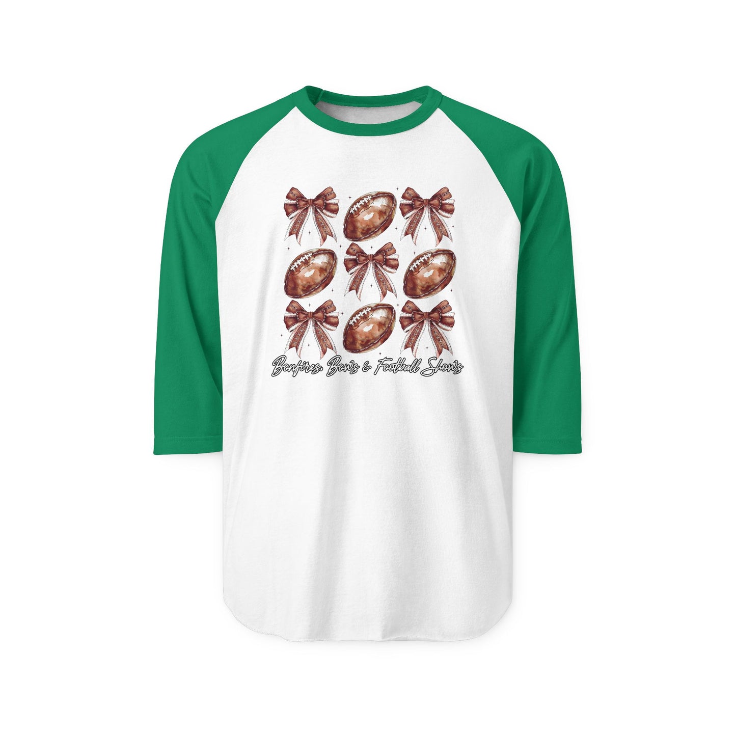 Bonfires, Bows, & Football Shows Baseball Tee