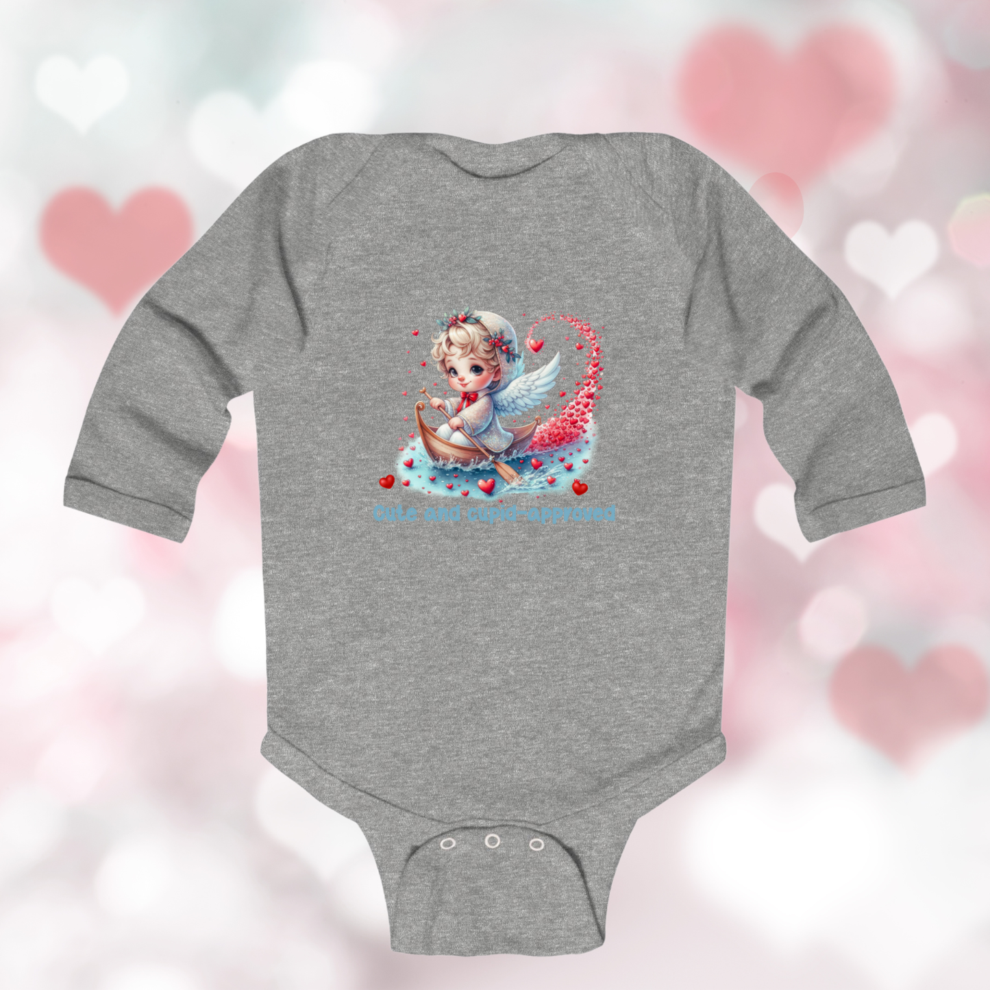 Cute And Cupid Approved Infant Long Sleeve Onesie