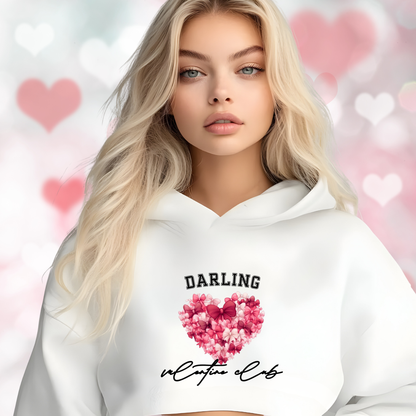 Darling Valentine Club Crop Hoodie