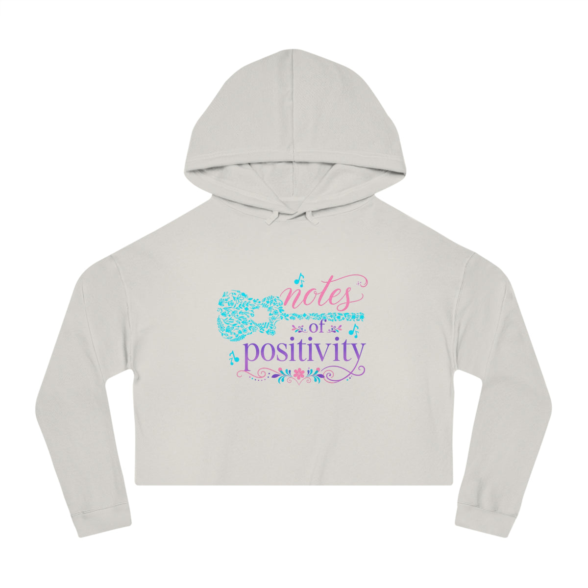Notes Of Positivity Crop Hoodie