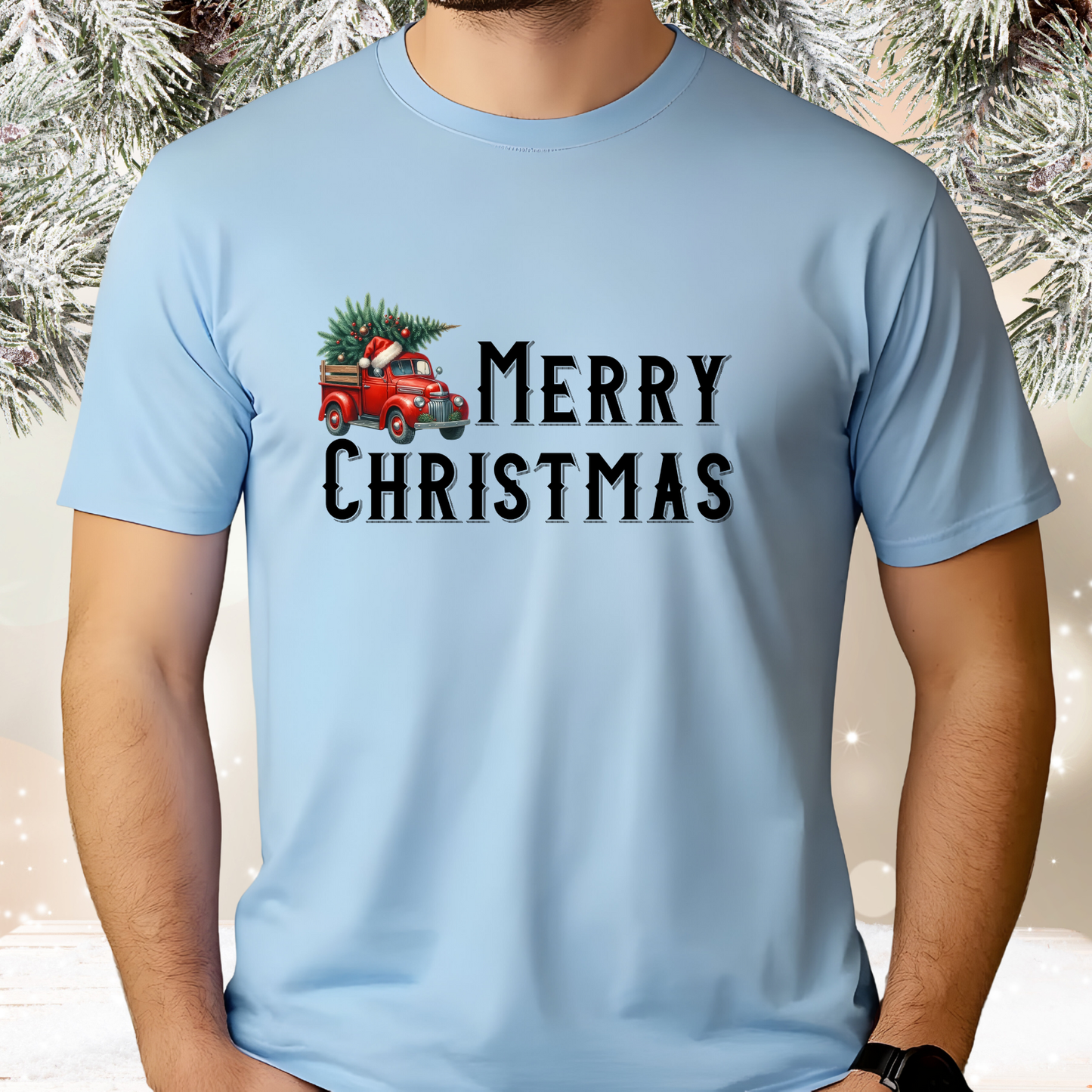 Merry Christmas Vintage Truck T-Shirt