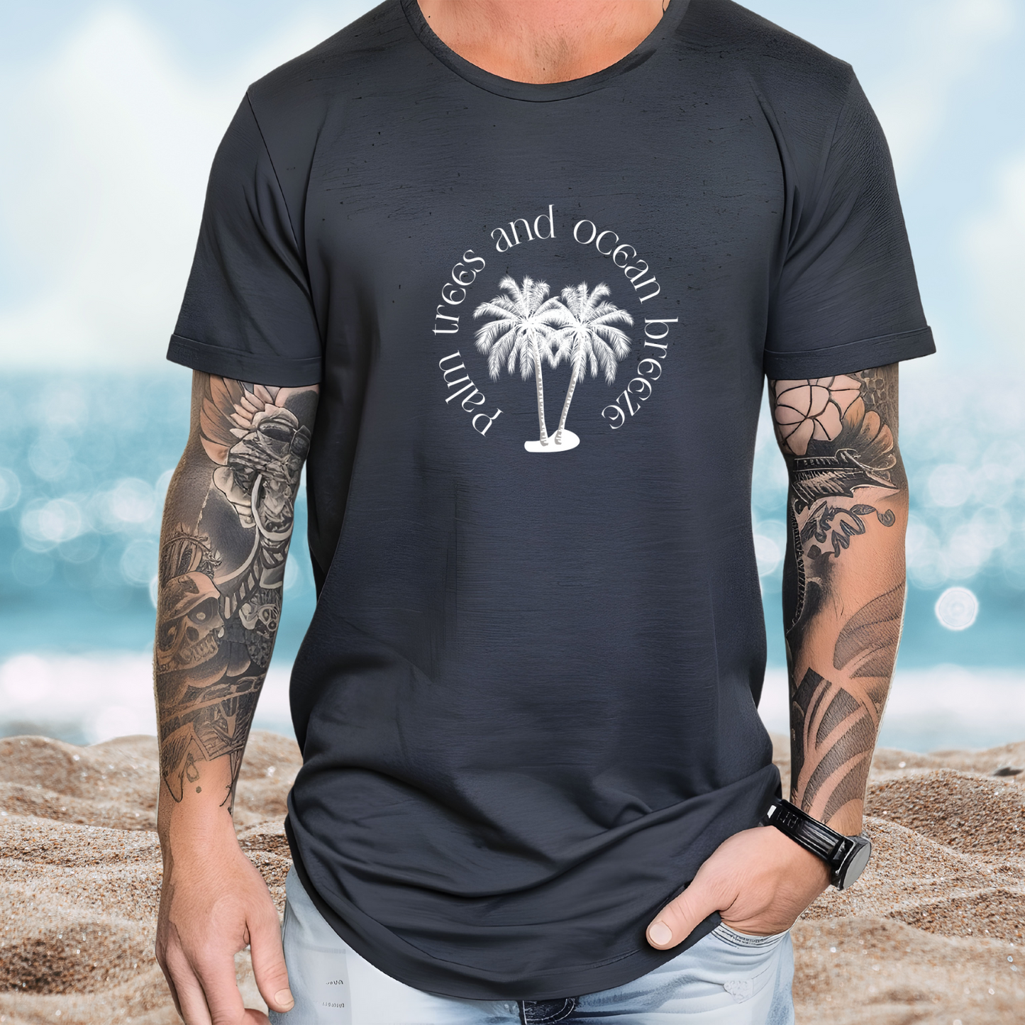 Palm Trees And Ocean Breeze T-Shirt