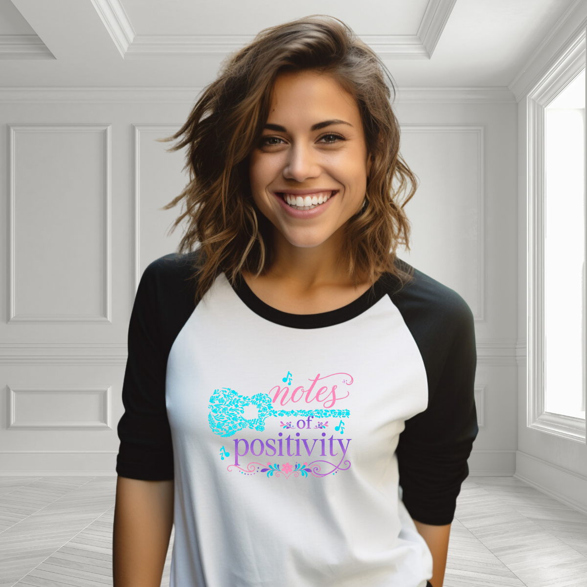 Notes Of Positivity Baseball Tee