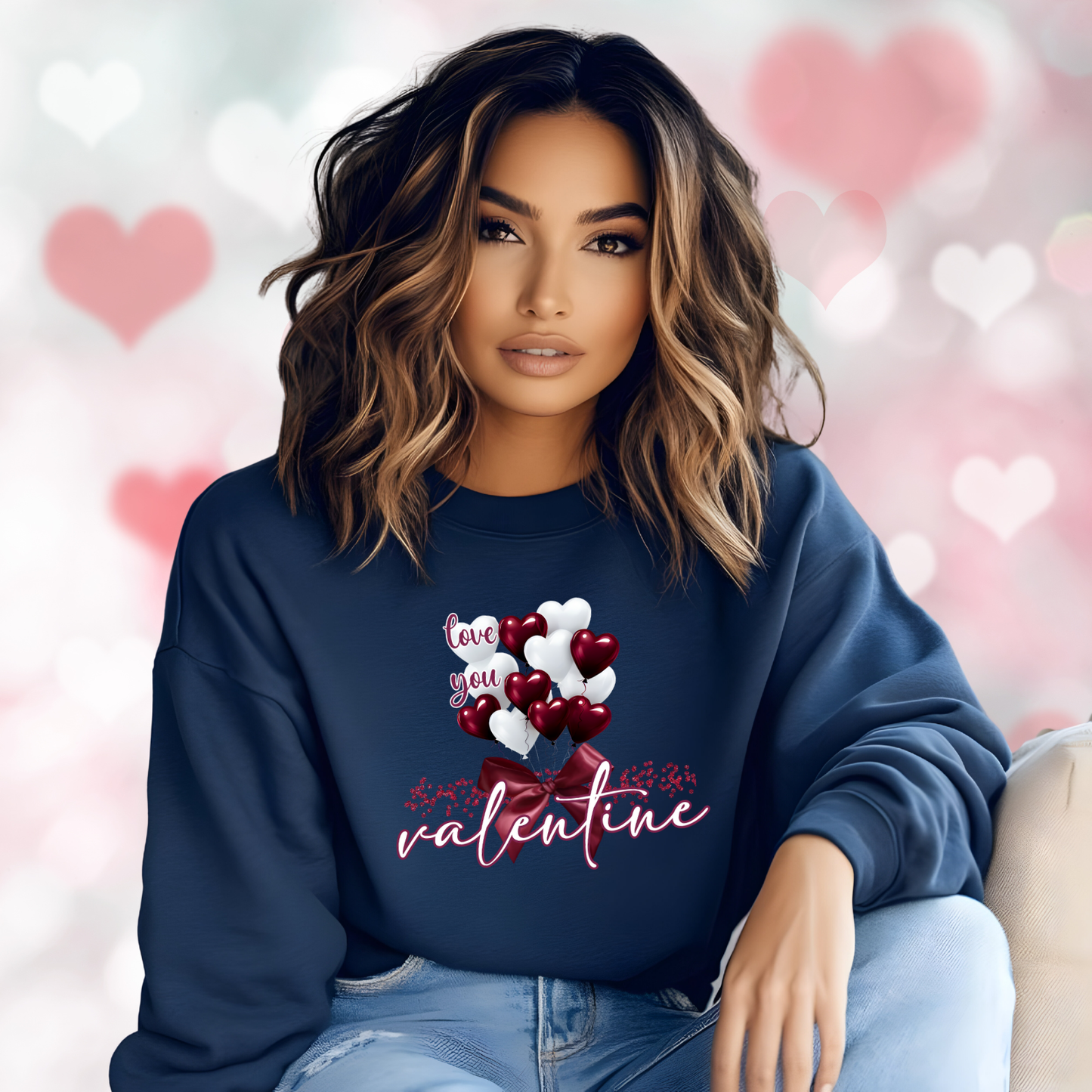 Love You Valentine Crewneck Sweatshirt