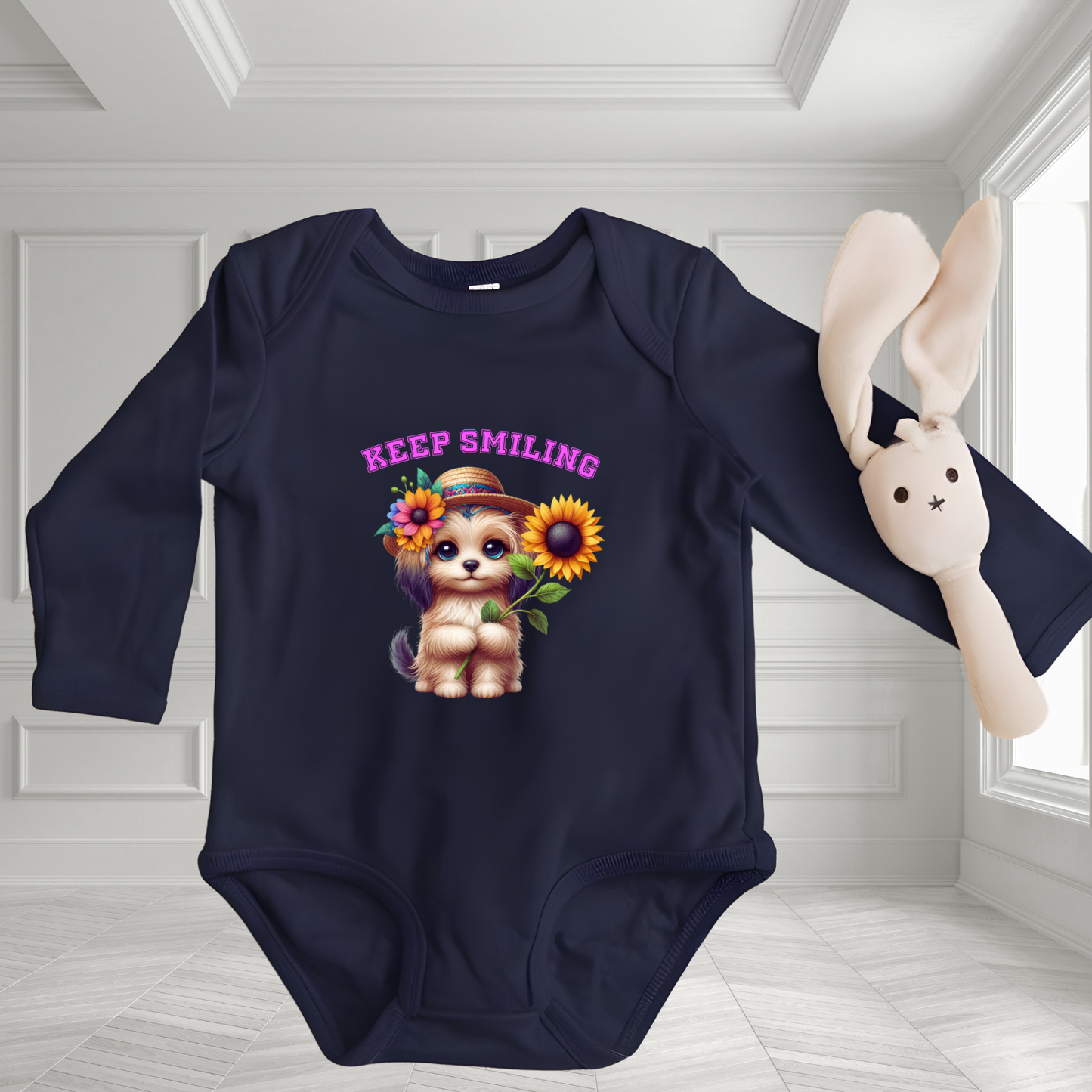 Keep Smiling Infant Long Sleeve Onesie