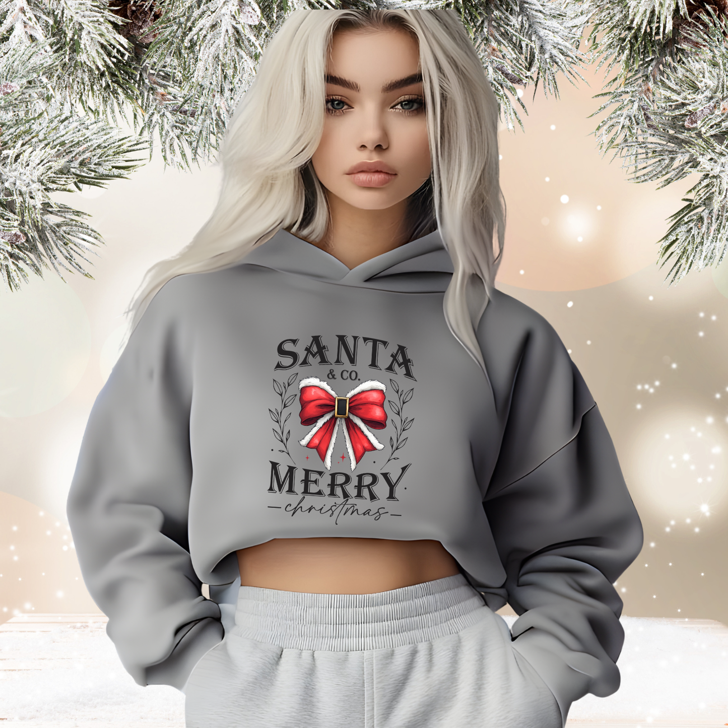 Santa & Co. Crop Hoodie