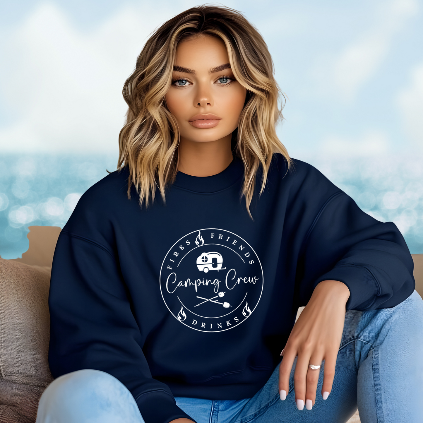 Camping Crew Crewneck Sweatshirt