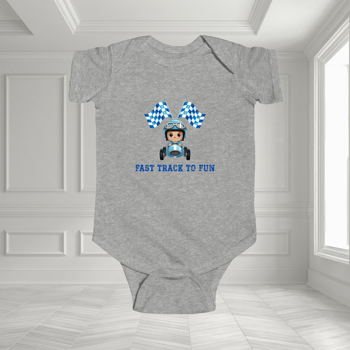Fast Track To Fun Infant Short Sleeve Onesie