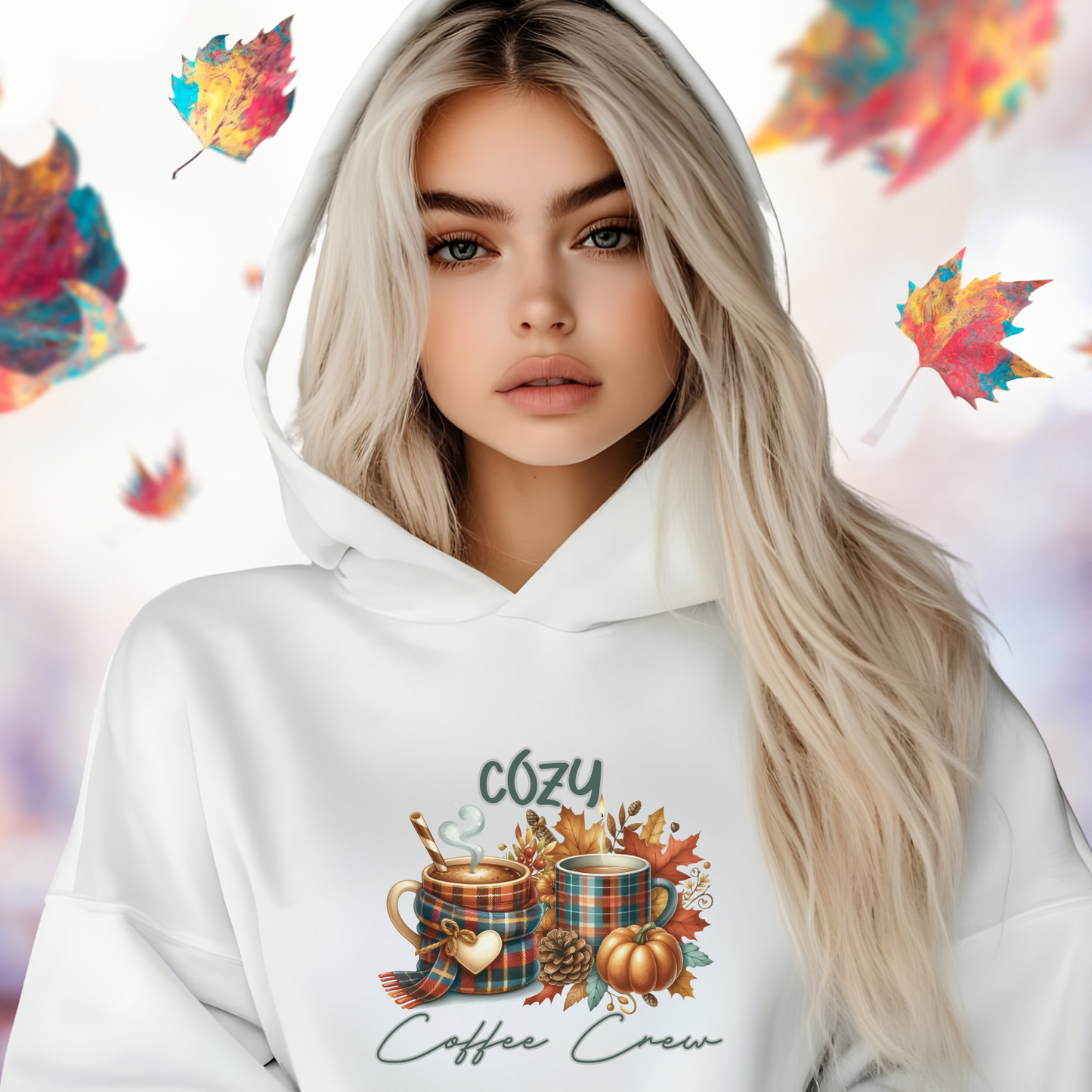 Cozy Coffee Crew Crop Hoodie