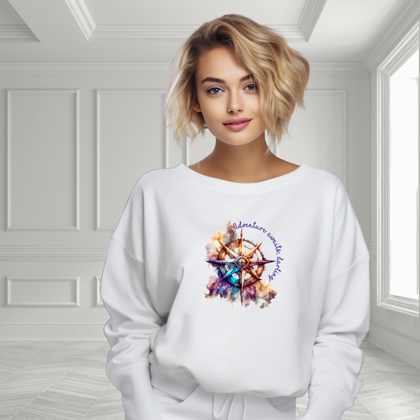 Adventure Awaits Darling Crewneck Sweatshirt