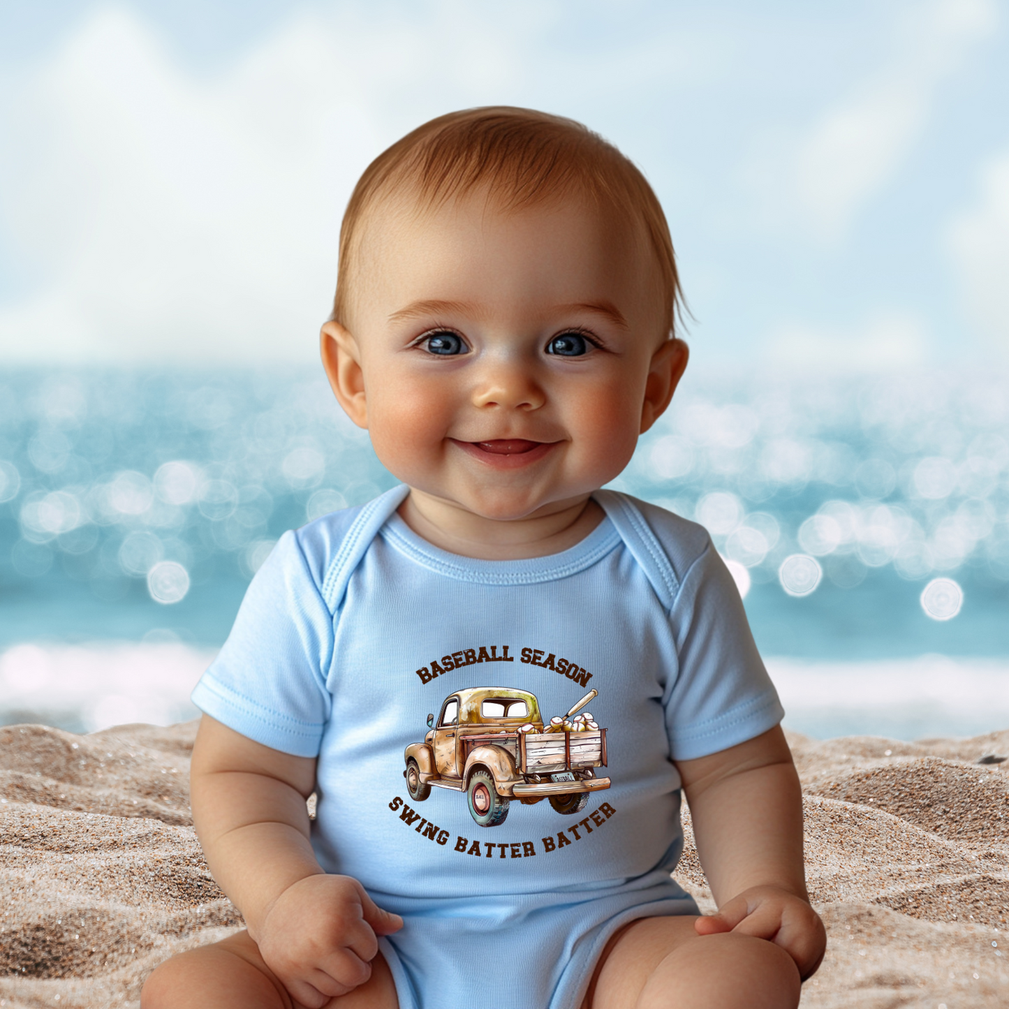 Baseball Season Infant Short Sleeve Onesie