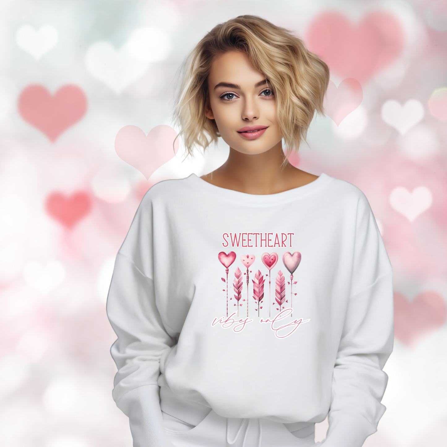 Sweetheart Vibes Only Crewneck Sweatshirt
