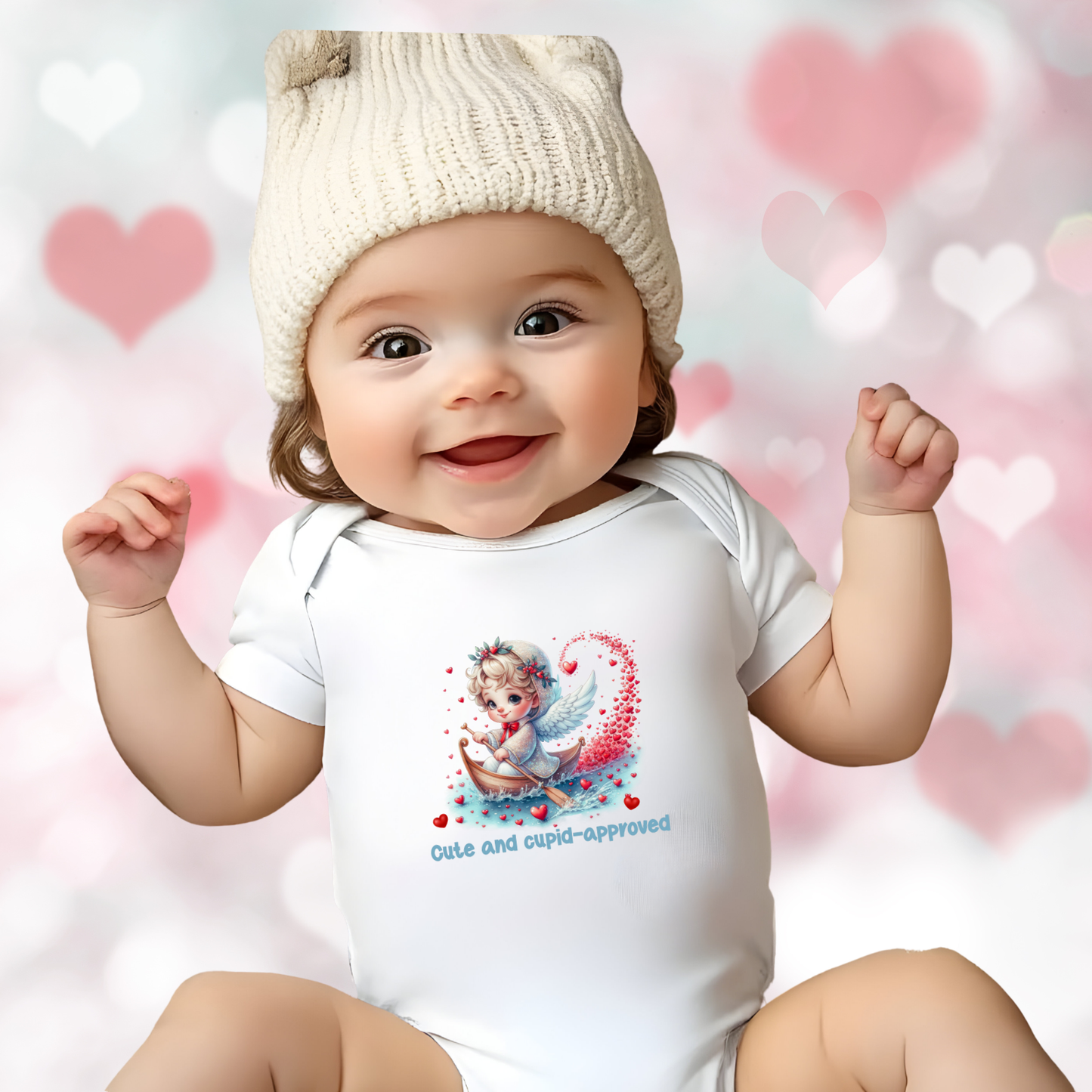 Cute And Cupid Approved Infant Short Sleeve Onesie