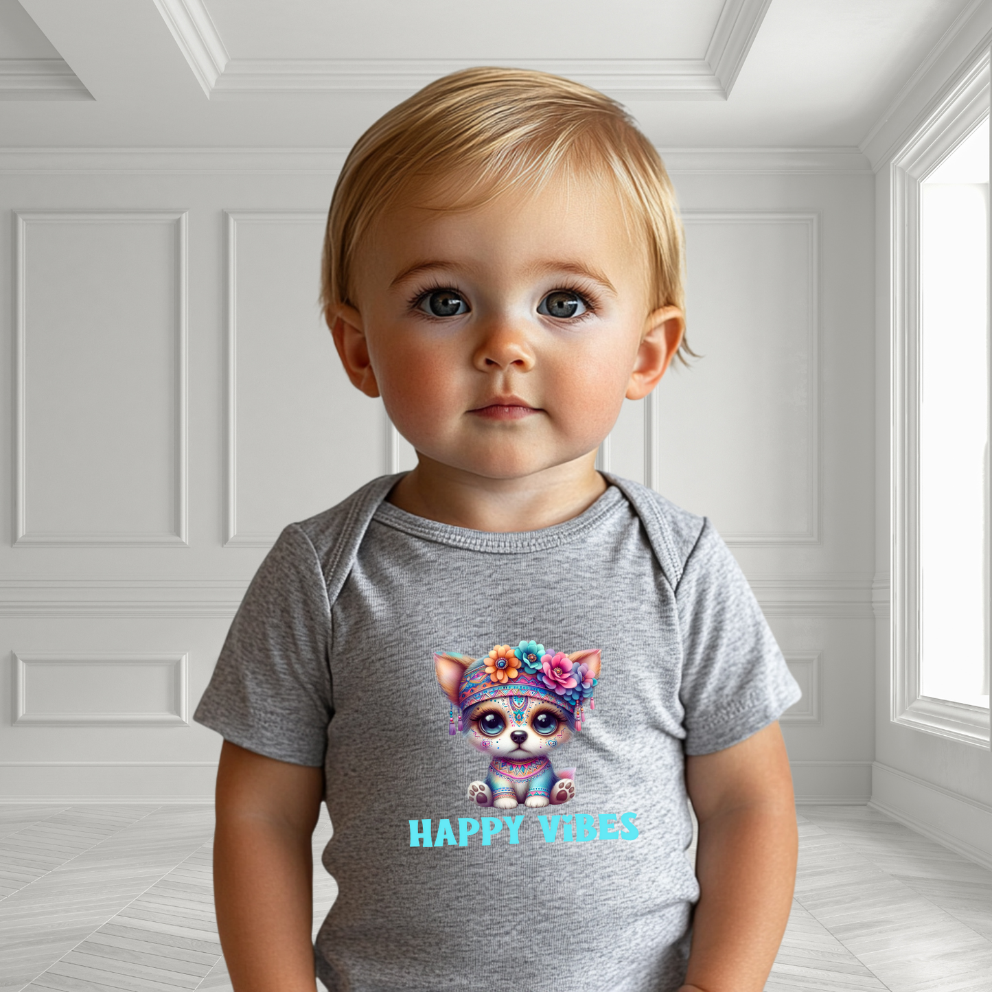 Happy Vibes Infant Short Sleeve Onesie
