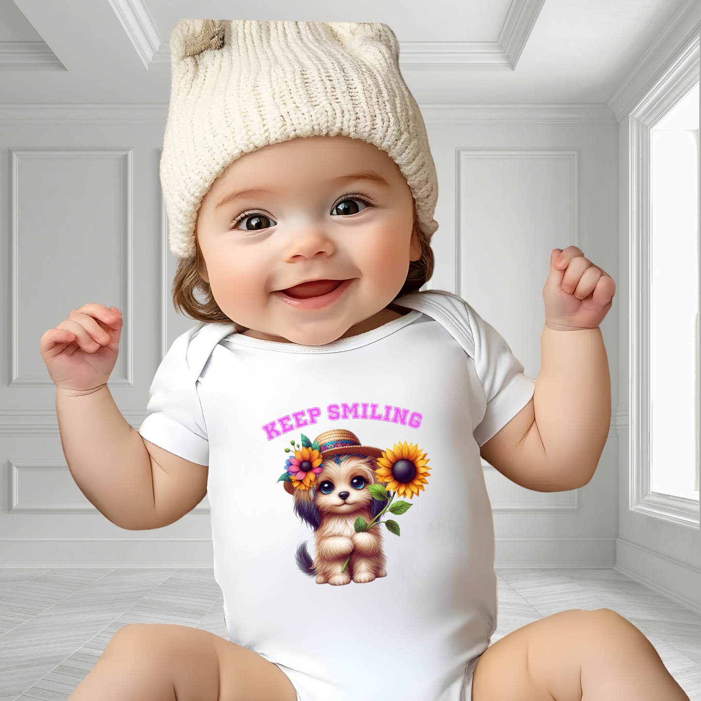 Keep Smiling Infant Short Sleeve Onesie