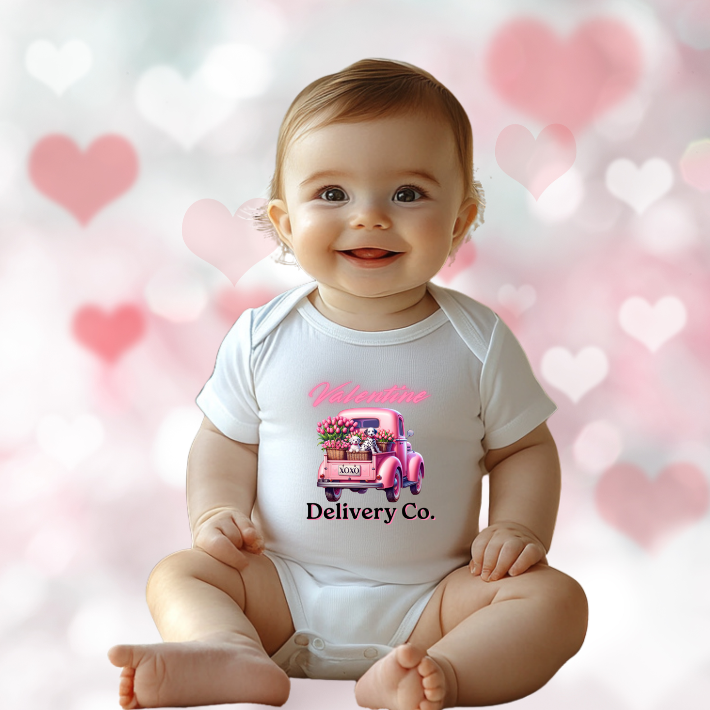 Valentine Delivery Co. Infant Short Sleeve Onesie
