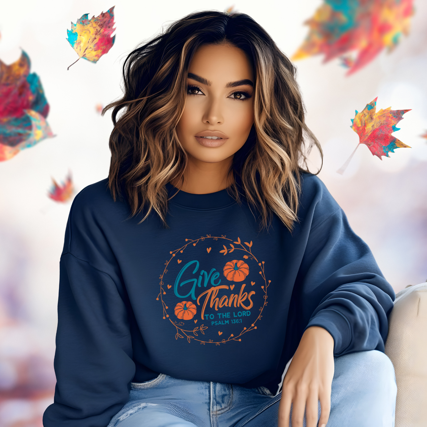 Give Thanks To The Lord Crewneck Sweatshirt
