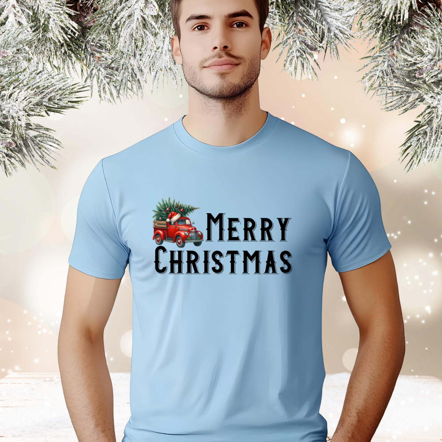 Merry Christmas Vintage Truck T-Shirt