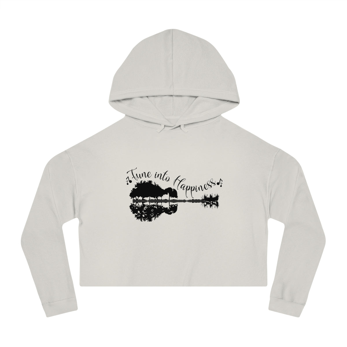 Tune Into Happiness Crop Hoodie