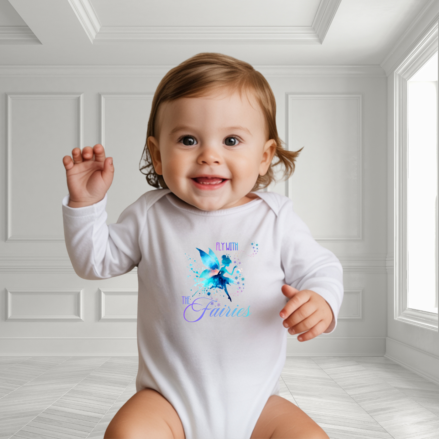 Fly With The Fairies Infant Long Sleeve Onesie