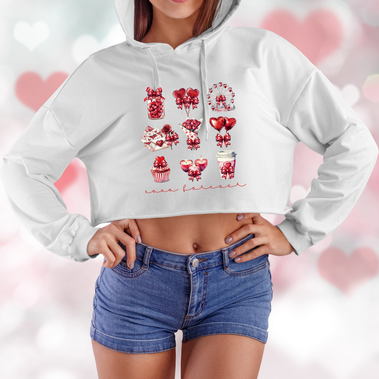 XO Forever Crop Hoodie