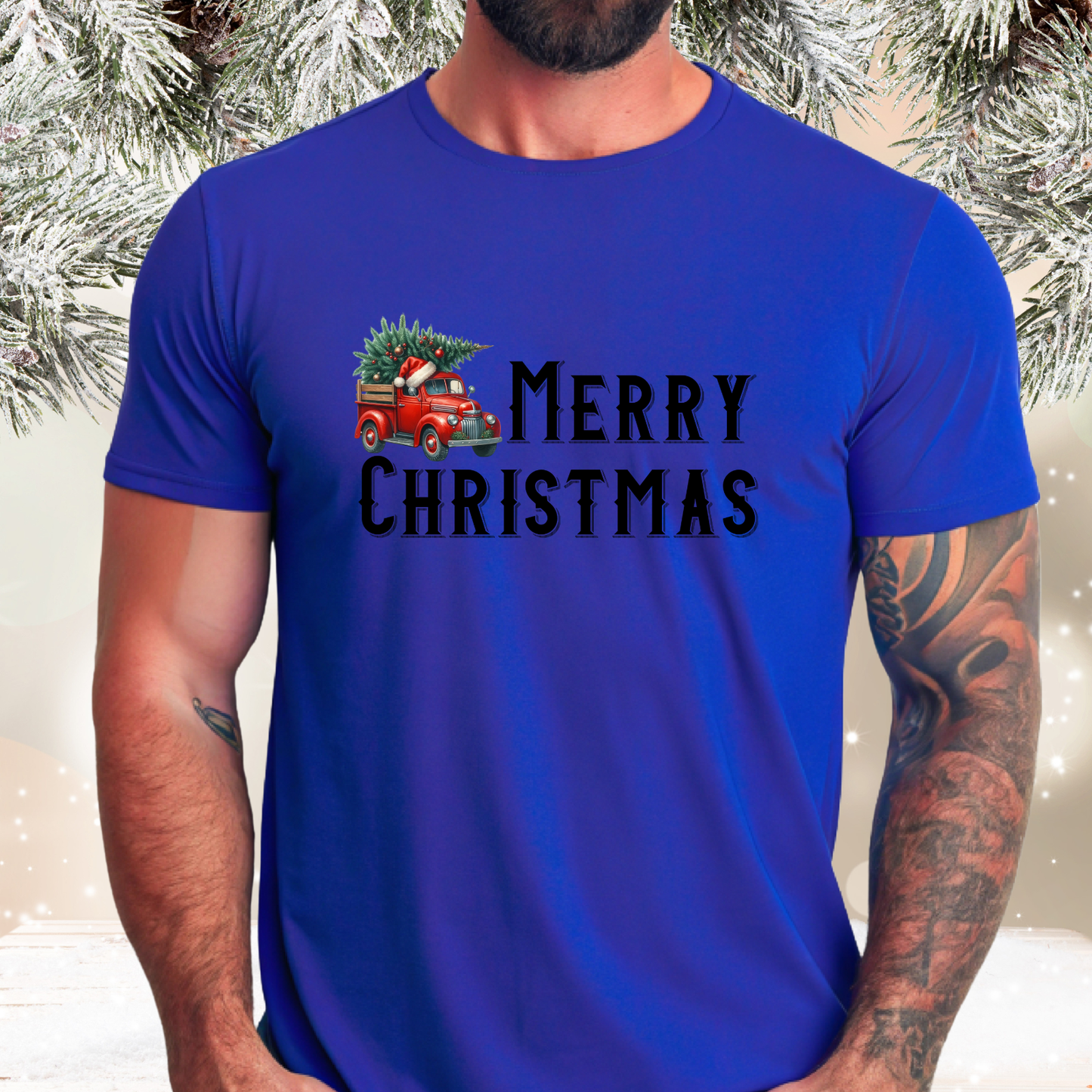 Merry Christmas Vintage Truck T-Shirt