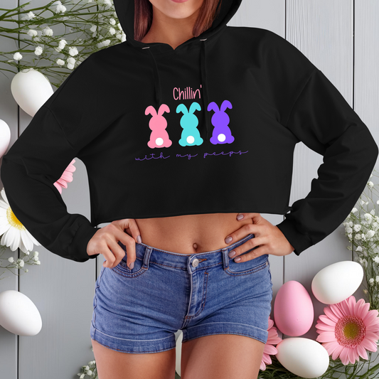 Chillin’ With My Peeps Crop Hoodie