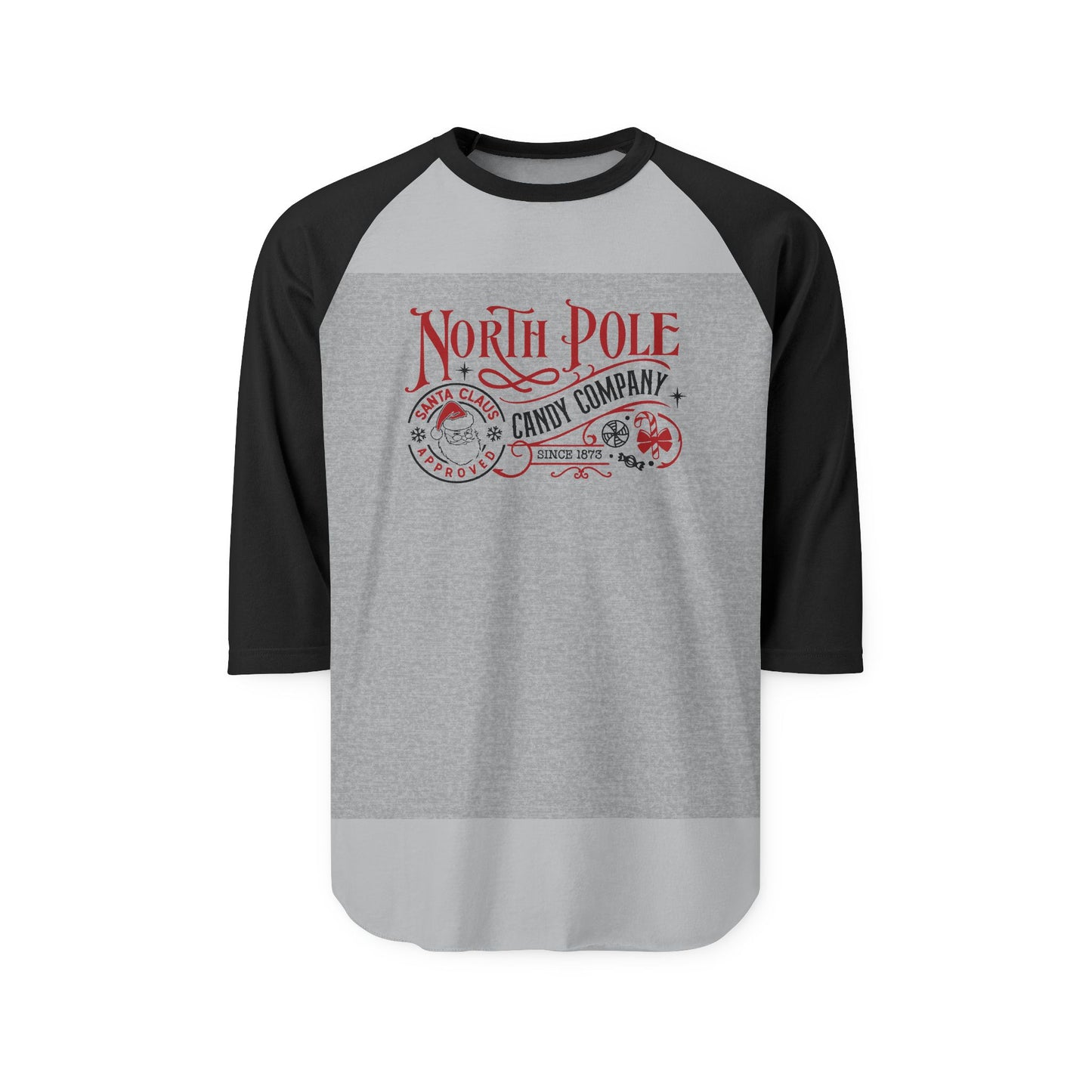 North Pole Candy Company Baseball Tee