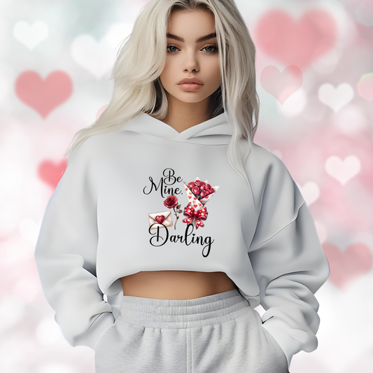 Be Mine, Darling Crop Hoodie