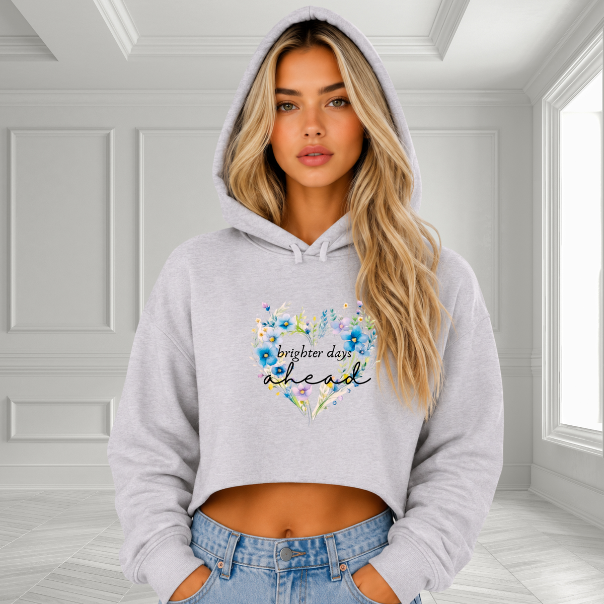 Brighter Days Ahead Crop Hoodie