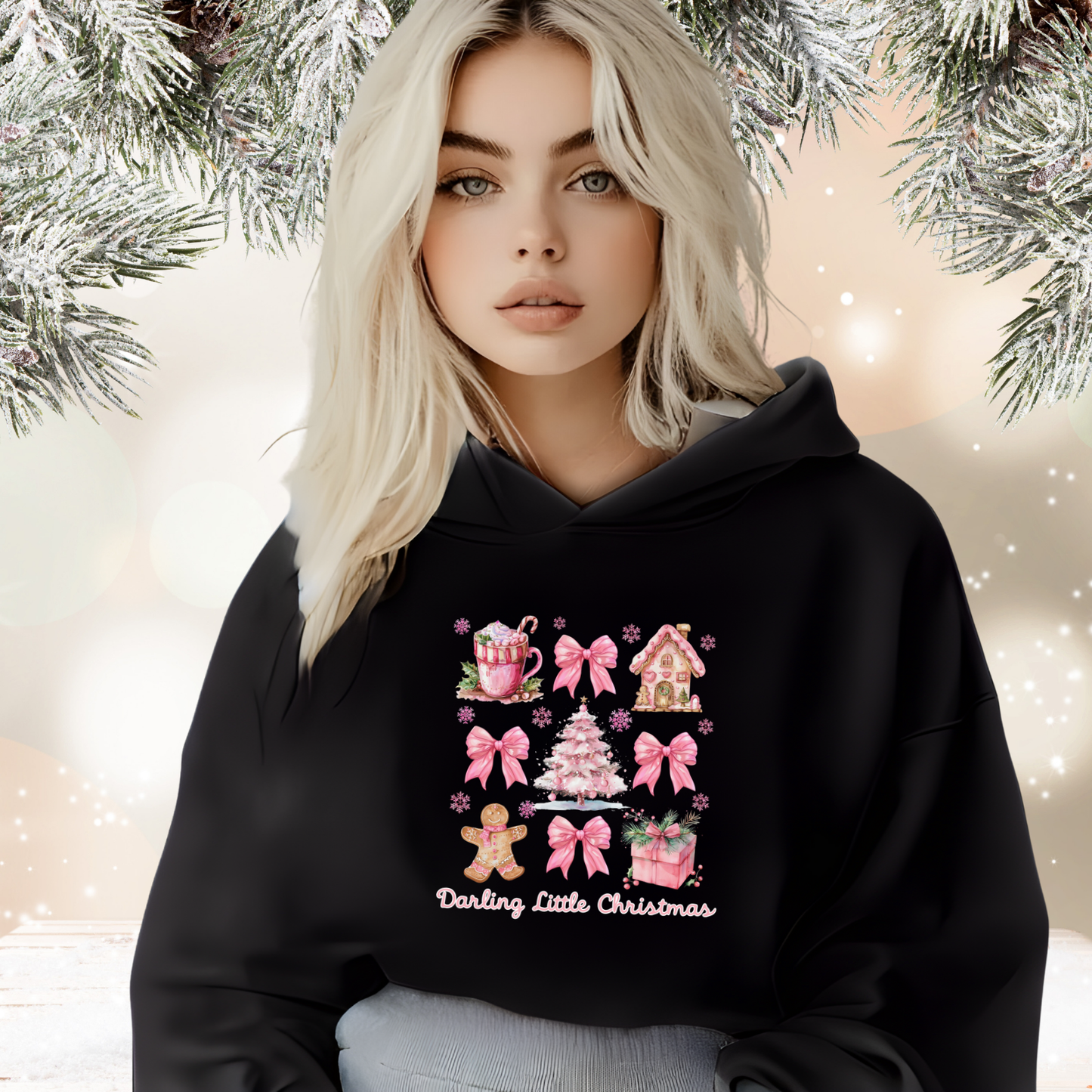 Darling Little Christmas Crop Hoodie