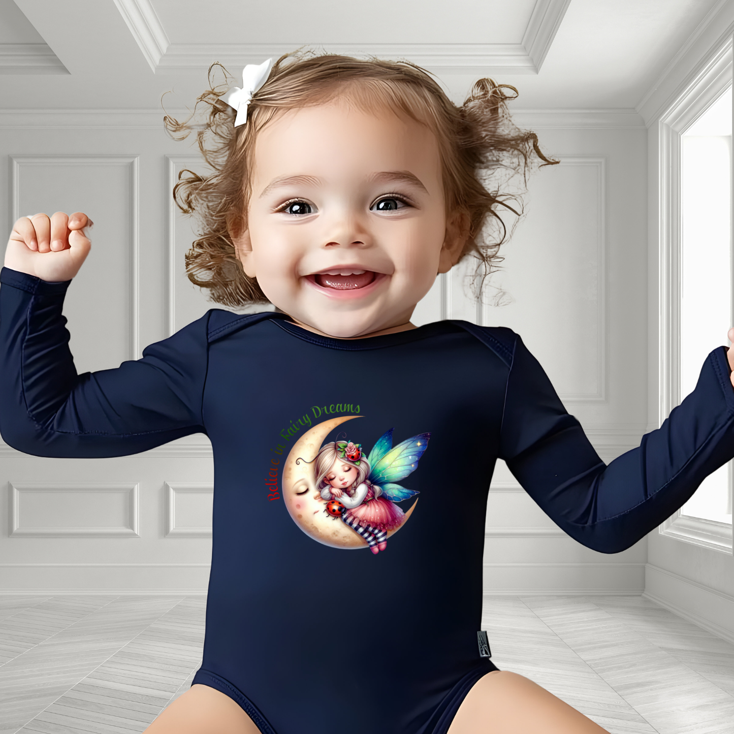 Believe In Fairy Dreams Infant Long Sleeve Onesie
