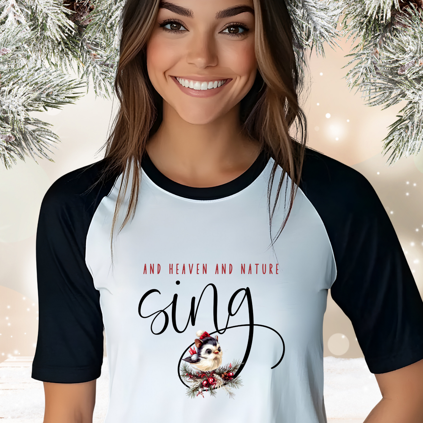 And Heaven And Nature Sing Baseball Tee
