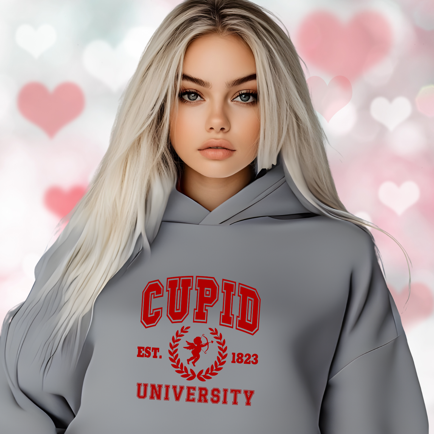 Cupid University Crop Hoodie