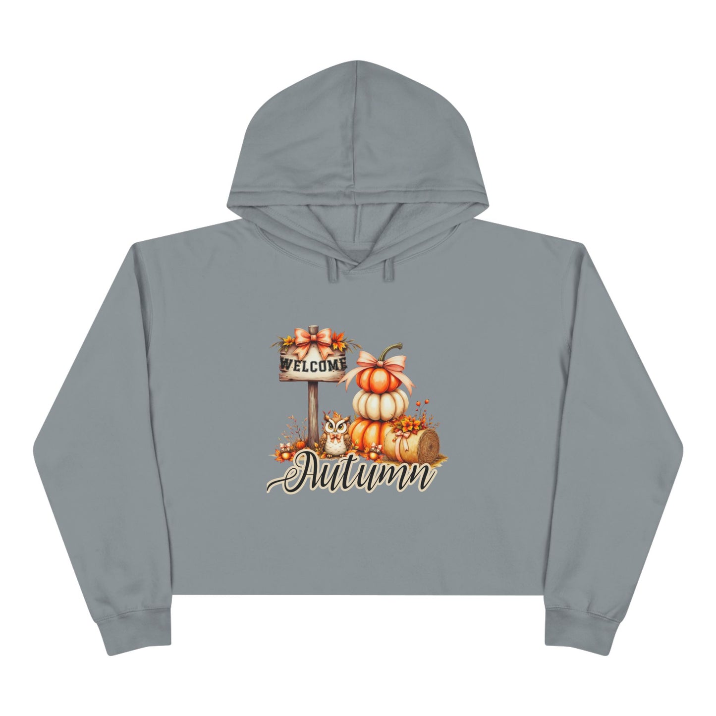 Welcome Autumn Crop Hoodie