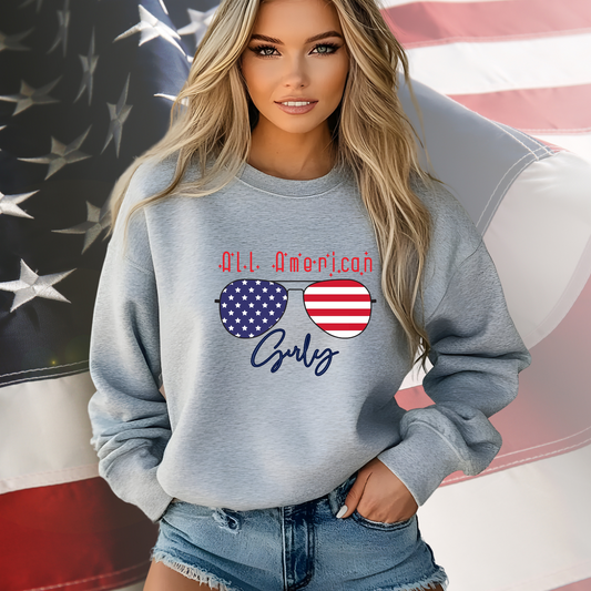 All American Girly Crewneck Sweatshirt