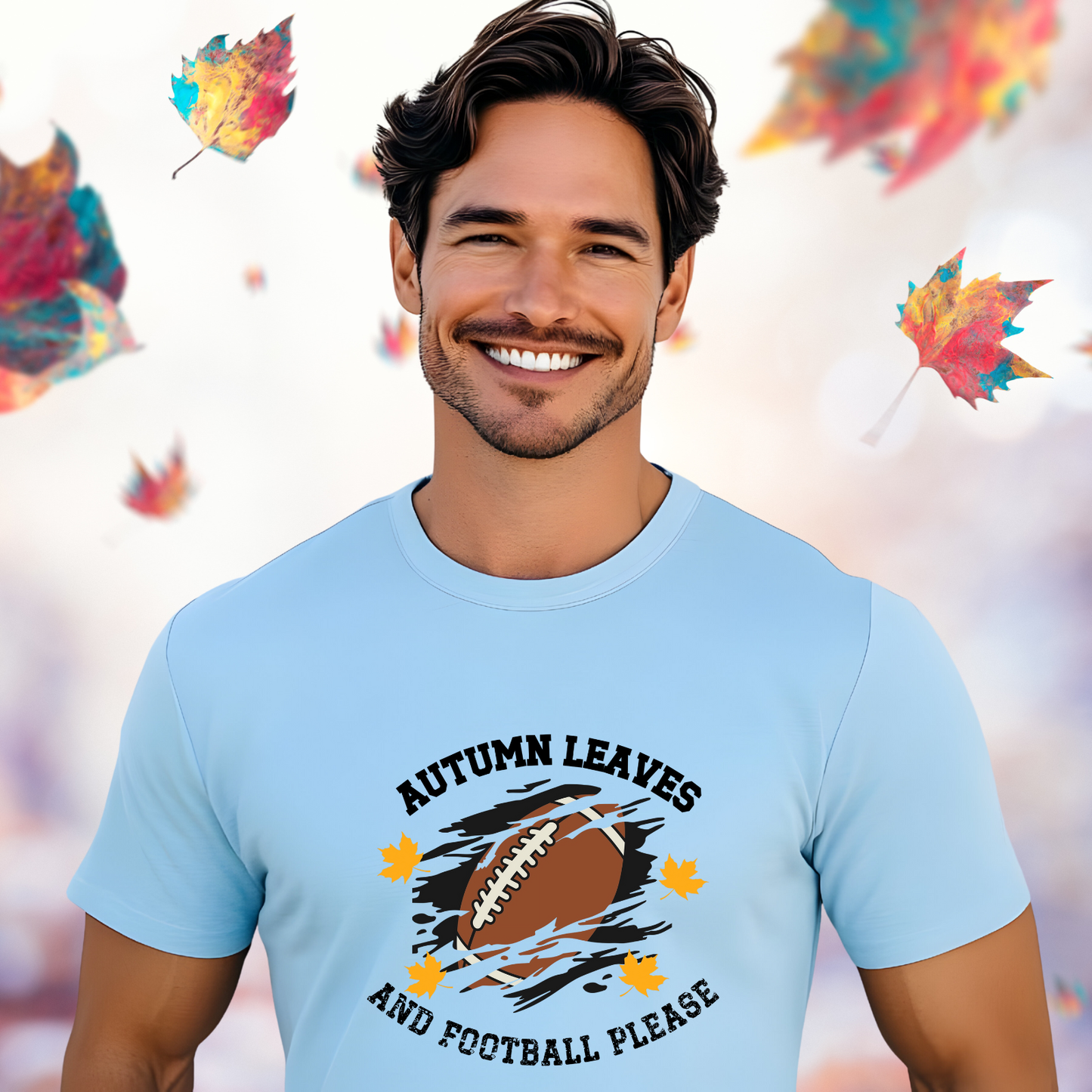 Autumn Leaves And Football Please T-Shirt