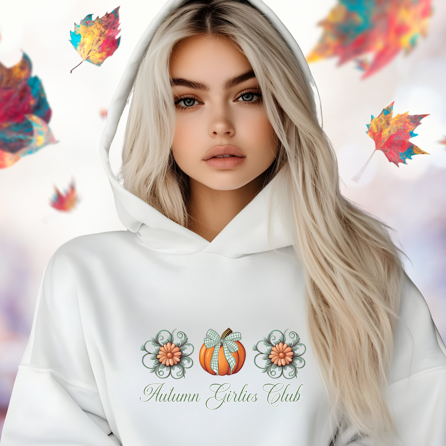Autumn Girlies Club Cropped Hoodie