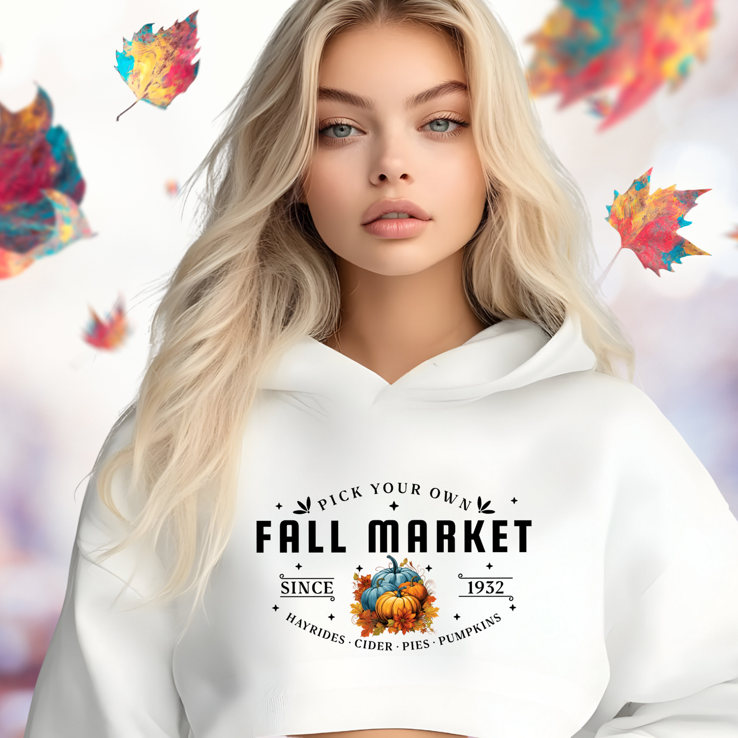 Fall Market Crop Hoodie