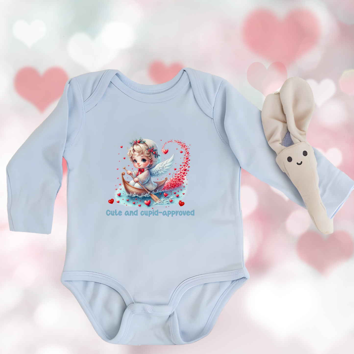 Cute And Cupid Approved Infant Long Sleeve Onesie