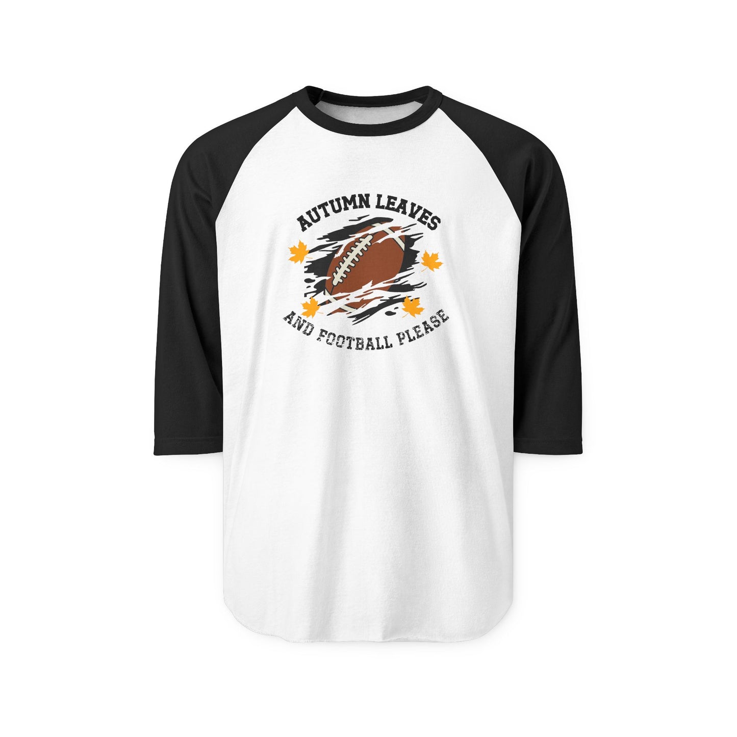 Autumn Leaves And Football Please Baseball Tee
