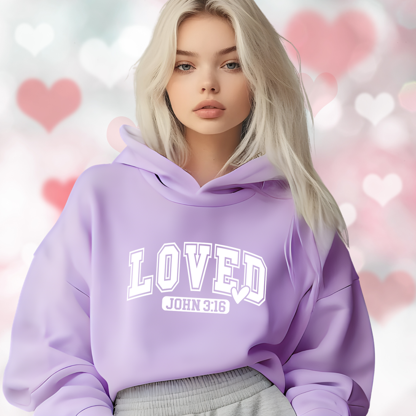 Loved John 3:16 Crop Hoodie
