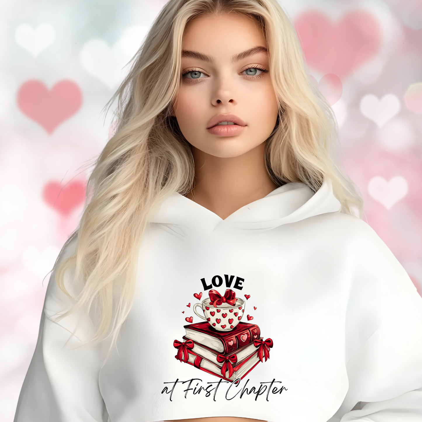 Love At First Chapter Crop Hoodie