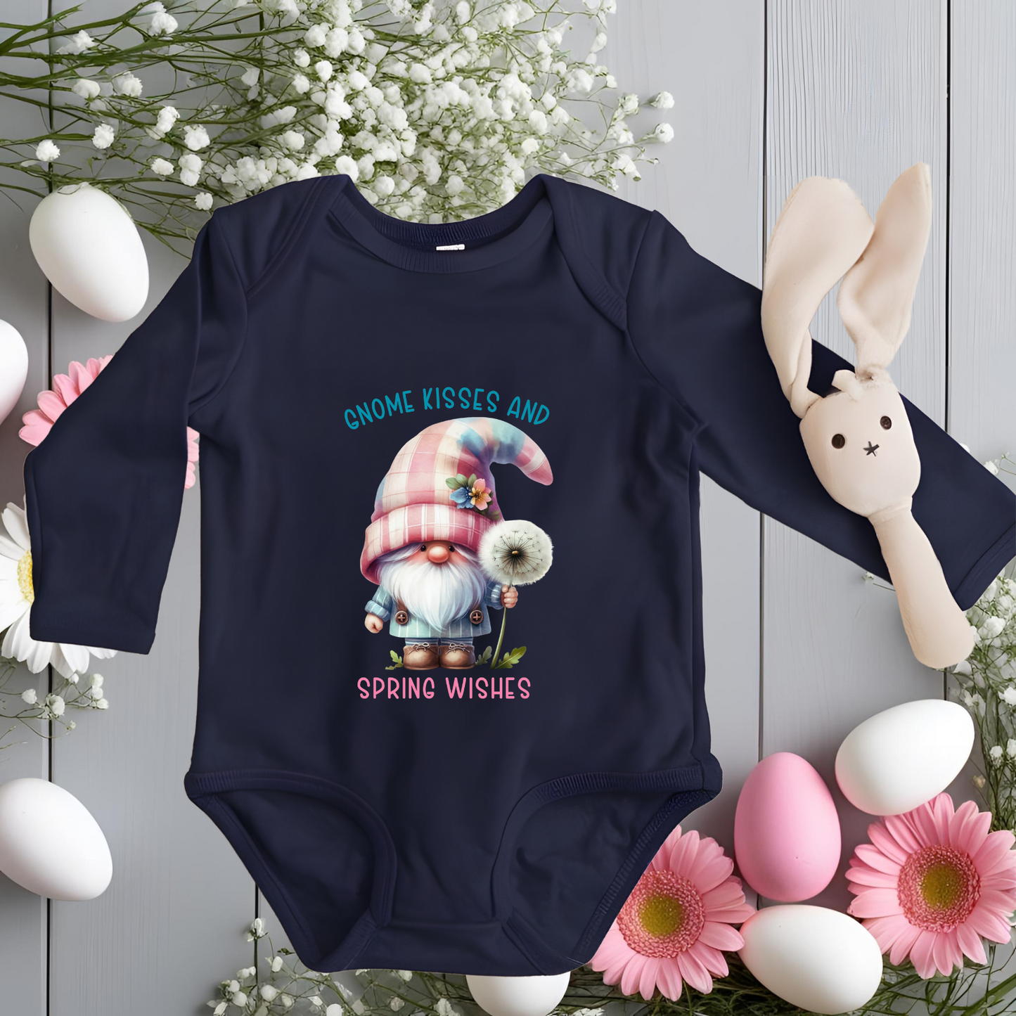 Gnome Kisses Infant Long Sleeve Onesie