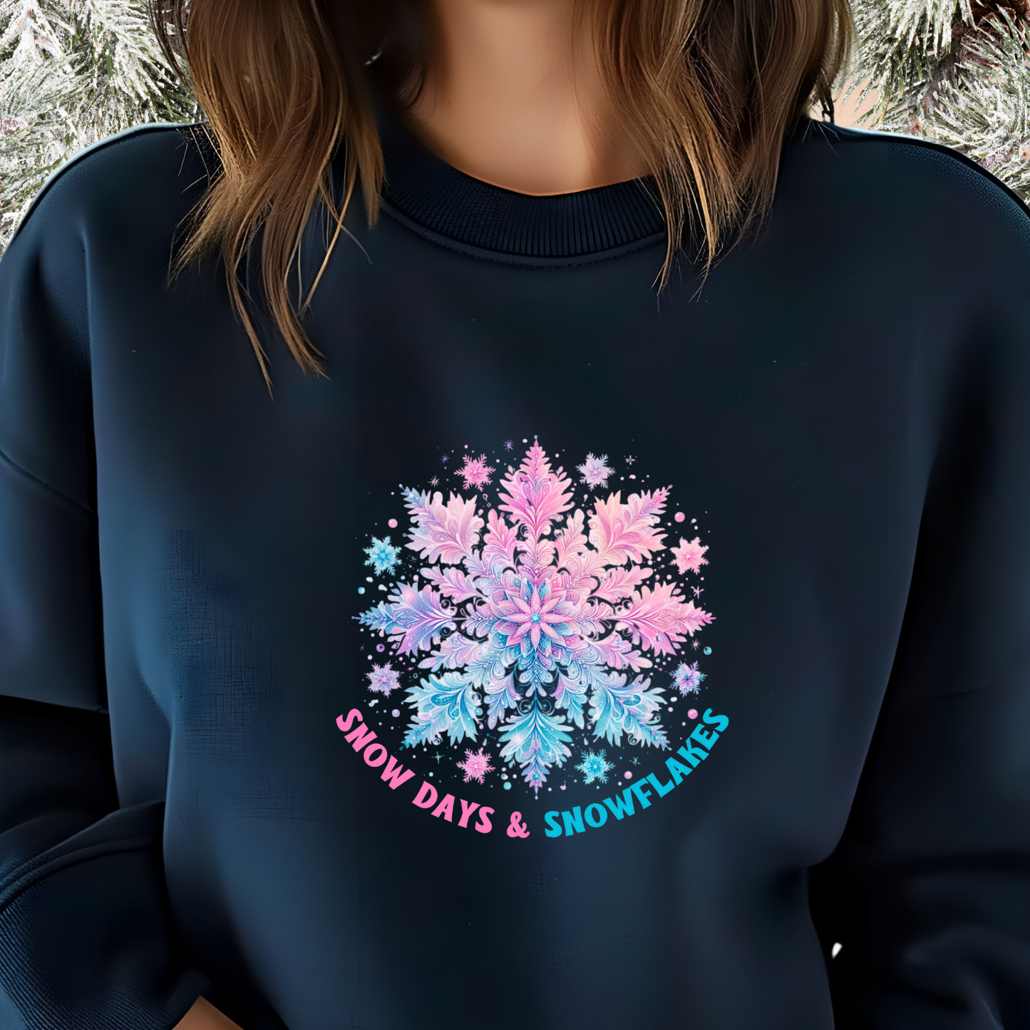 Snow Days & Snowflakes Crewneck Sweatshirt