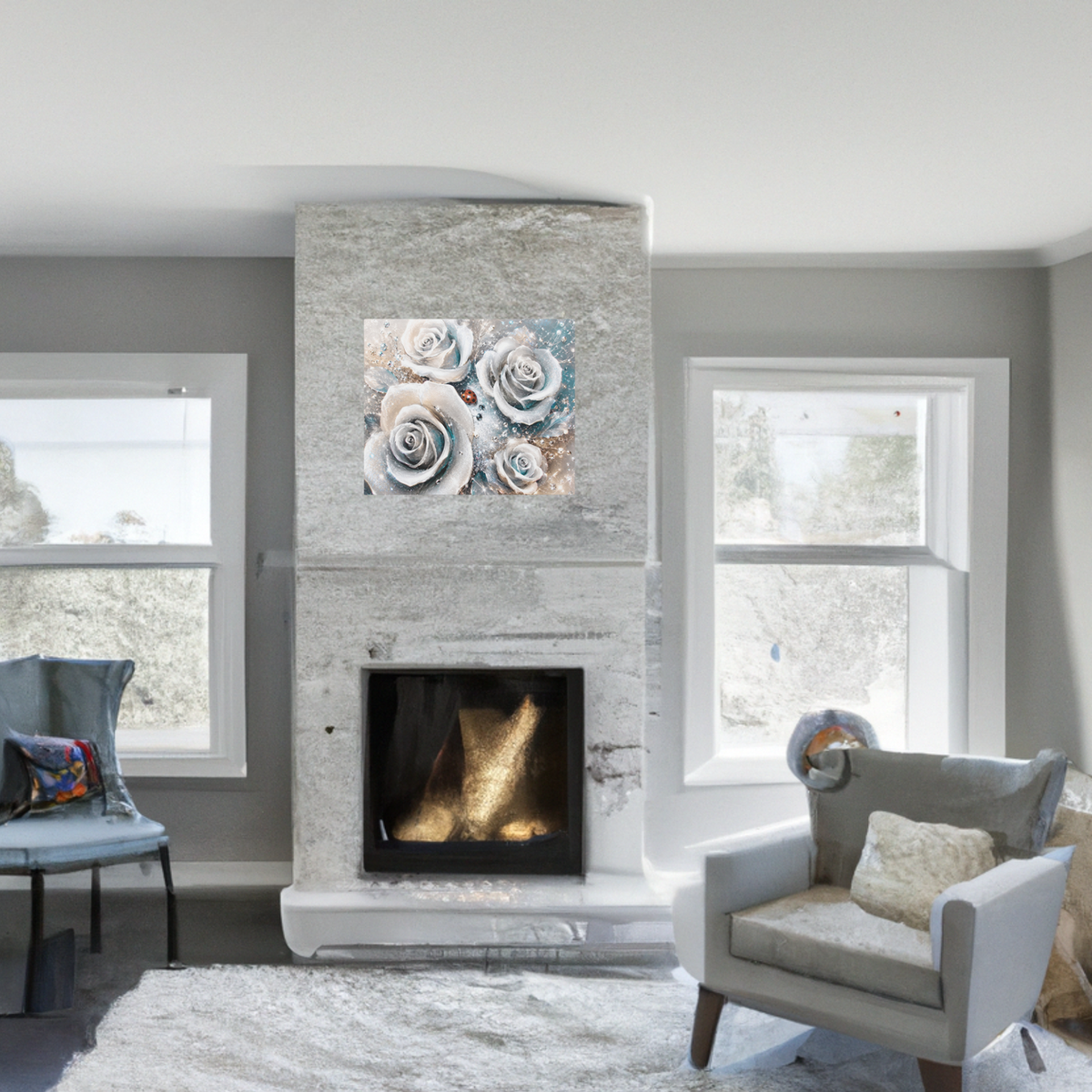Roses In Bloom Canvas Wall Art