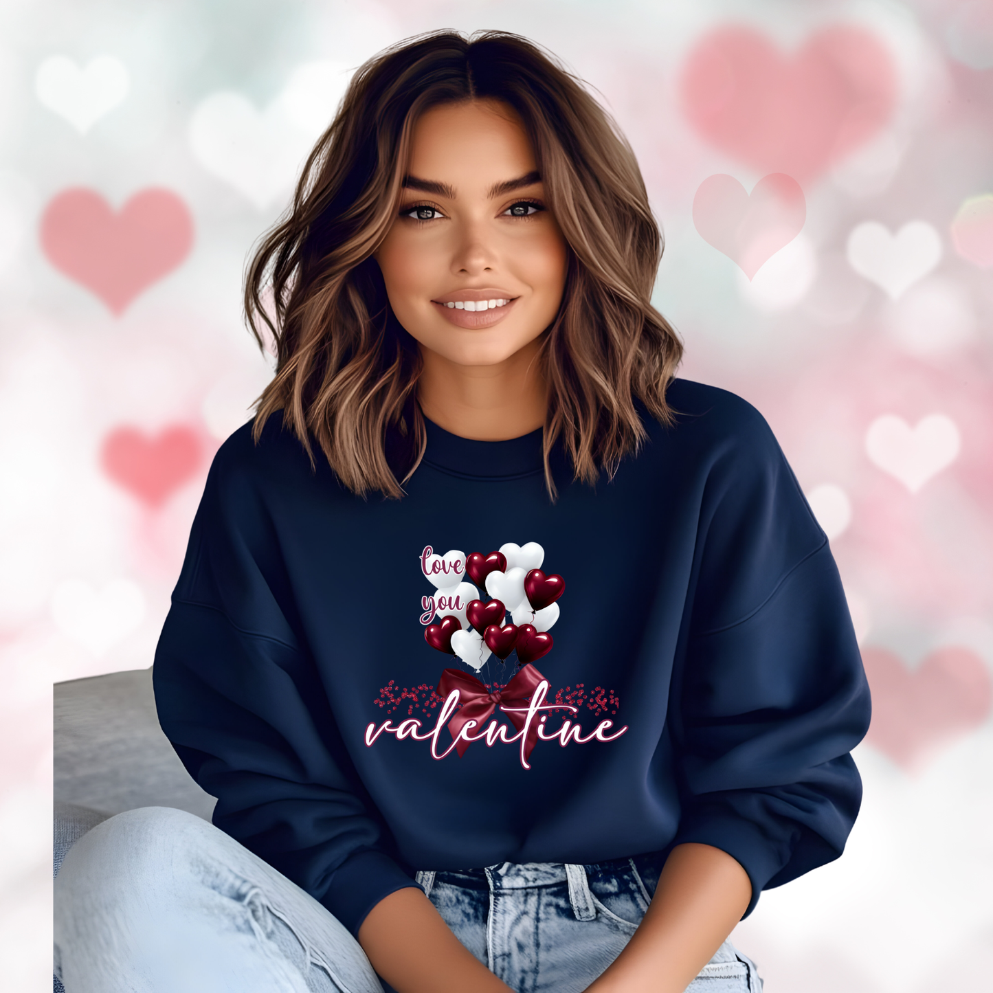 Love You Valentine Crewneck Sweatshirt