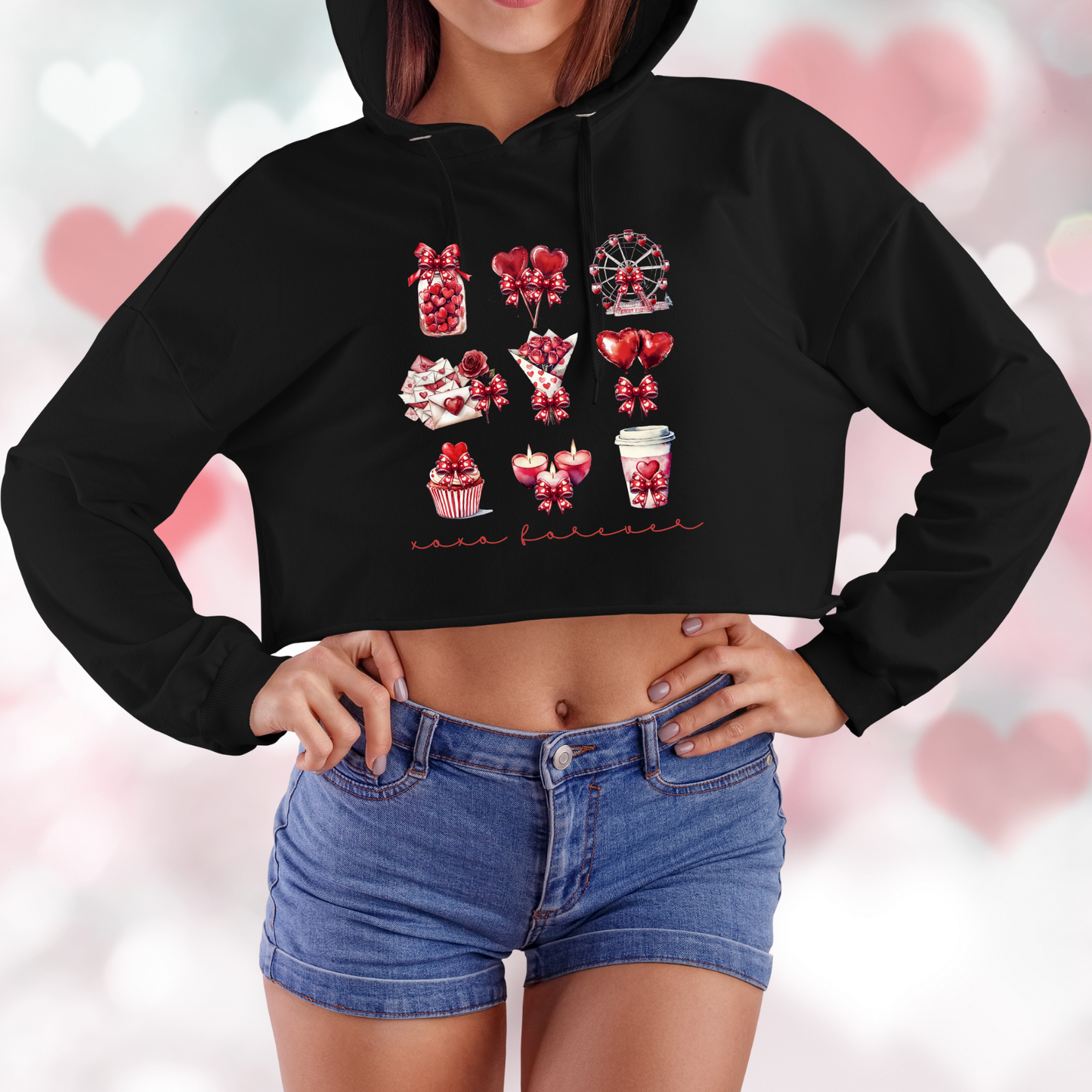 XO Forever Crop Hoodie
