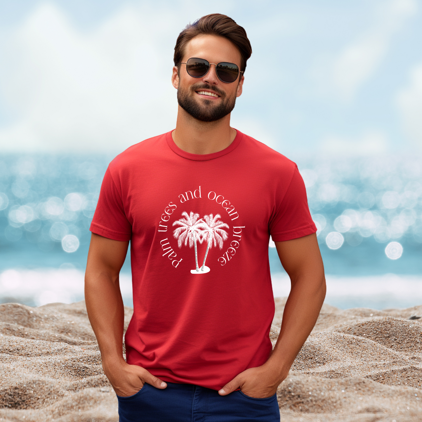 Palm Trees And Ocean Breeze T-Shirt